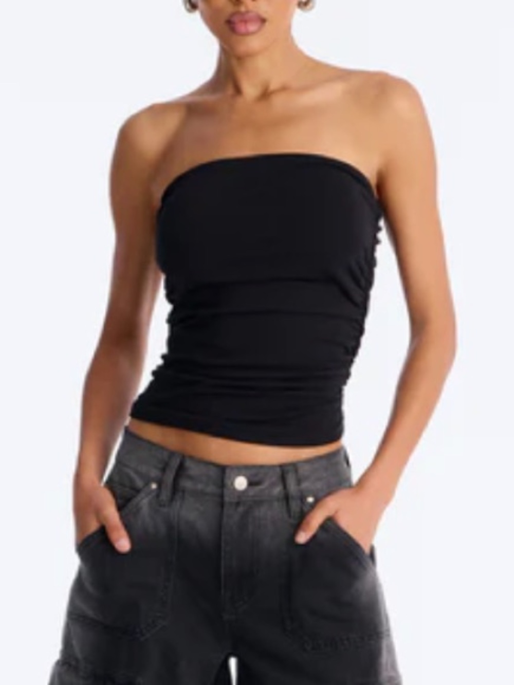 Fashion Nova Black Strapless Tube Top